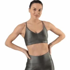 Gloss Bra Top Green