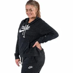 Gym Vintage Hoodie Plus Black