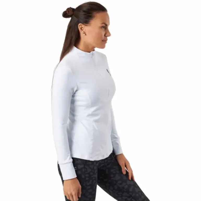 Half Zip Sweater White