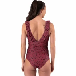 Halia Frill Swimsuit Patterned/Red