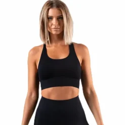 Hatha Seamless Crop Top Black