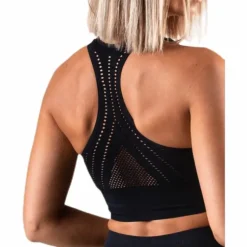 Hatha Seamless Crop Top Black