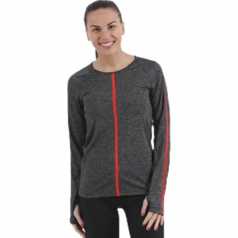 Heather Hypercool Top LS Black
