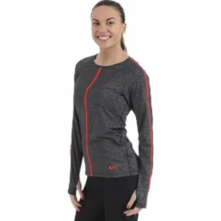 Heather Hypercool Top LS Black