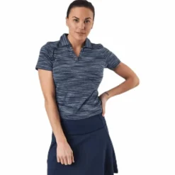 Heather Slub Polo Blue