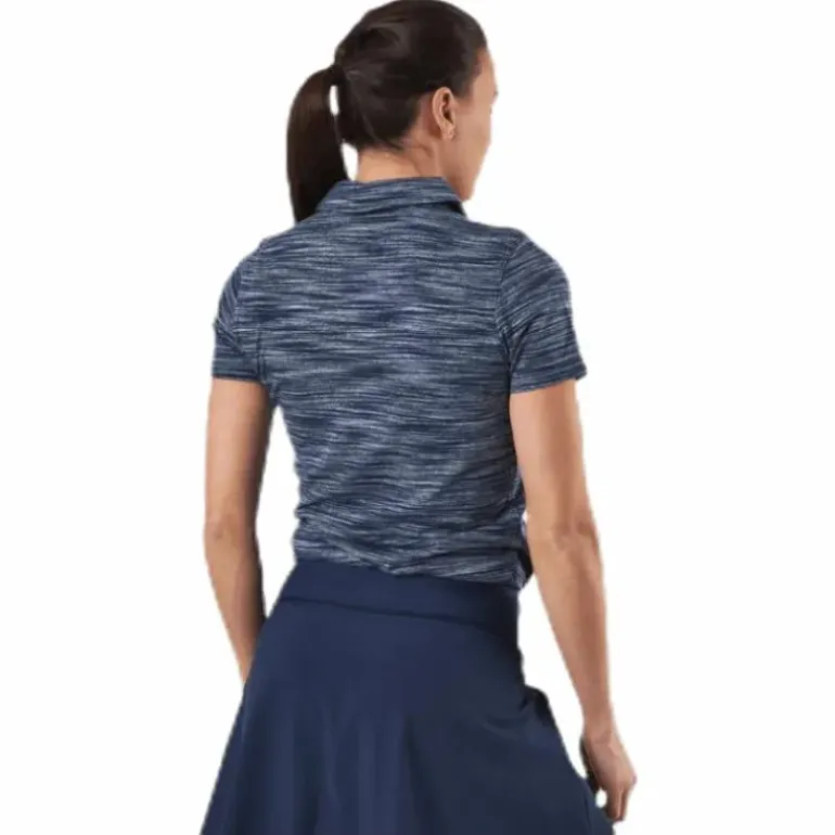 Heather Slub Polo Blue
