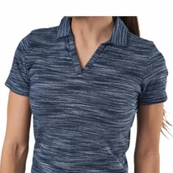 Heather Slub Polo Blue