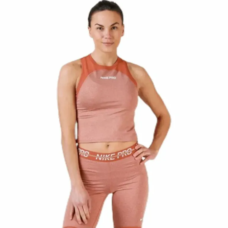 Heather Tank Pink/White