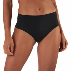 Henni Solid High Waist String Black