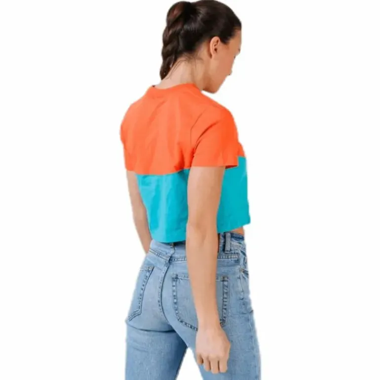 Heritage SS Top Orange/Turquoise