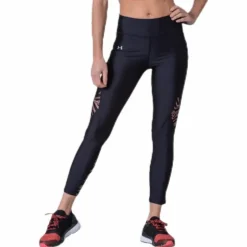 HG Armour Printed Panel Ankle Crop Black