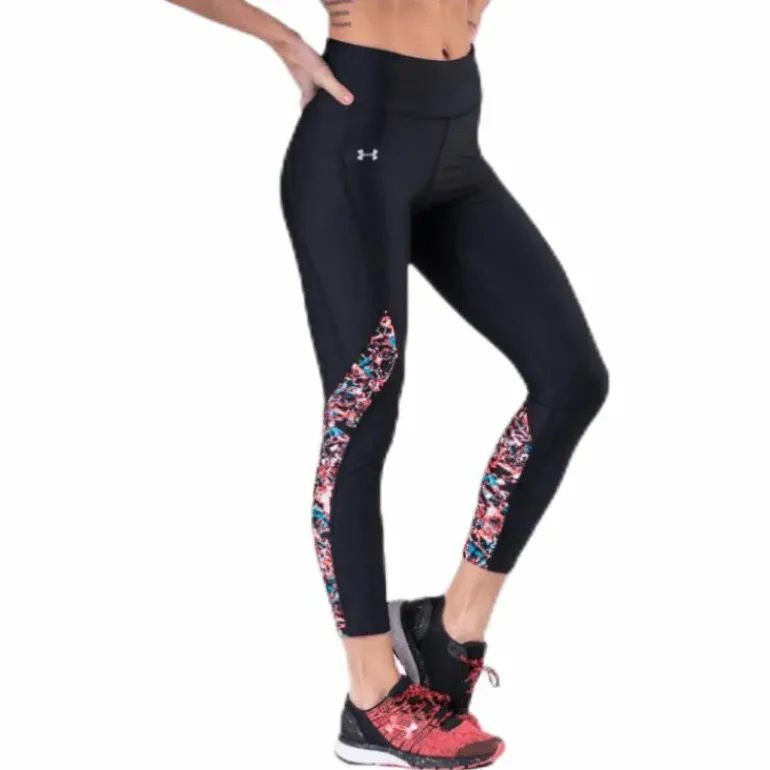HG Armour Printed Panel Ankle Crop Black