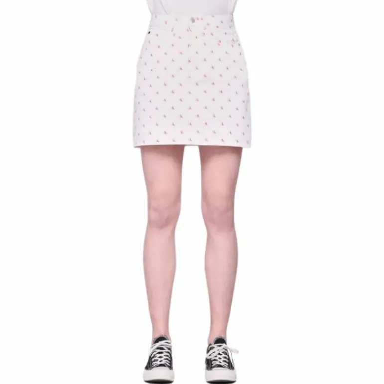 High Rise Mini Skirt White