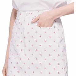 High Rise Mini Skirt White