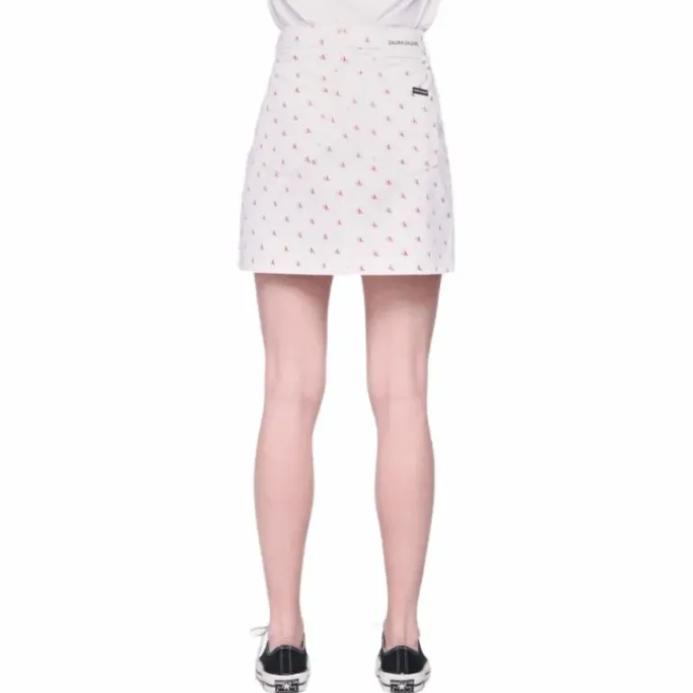 High Rise Mini Skirt White