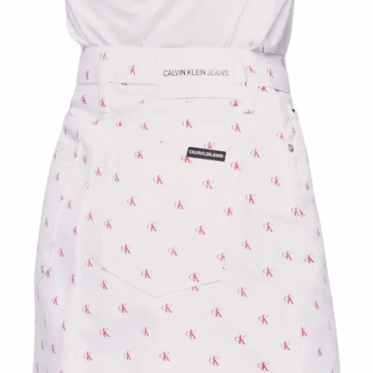 High Rise Mini Skirt White