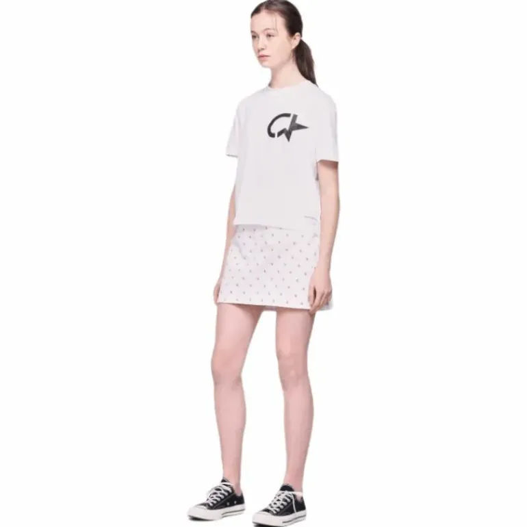 High Rise Mini Skirt White