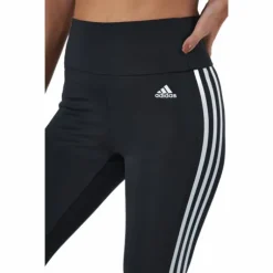High Rise 3-Stripes 3/4 Sport Tights Black / White