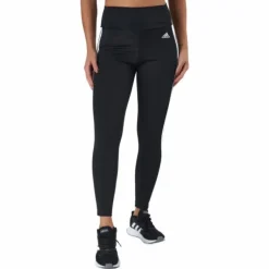 High Rise 3-Stripes 7/8 Tights Black / White
