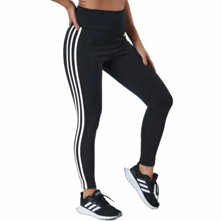 High Rise 3-Stripes 7/8 Tights Black / White