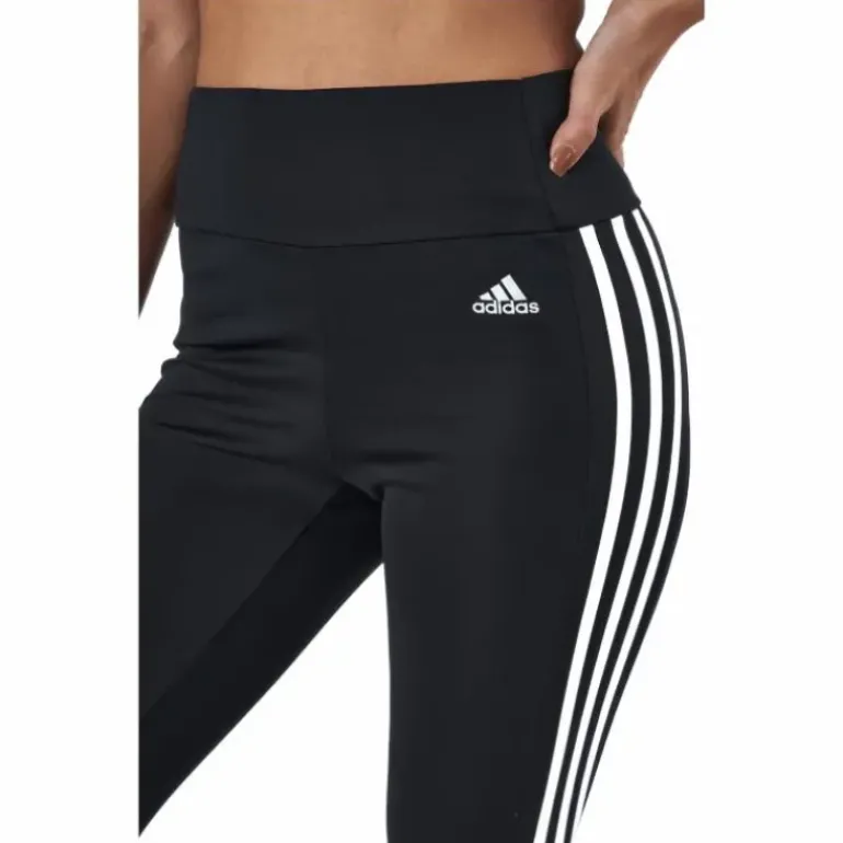 High Rise 3-Stripes 7/8 Tights Black / White