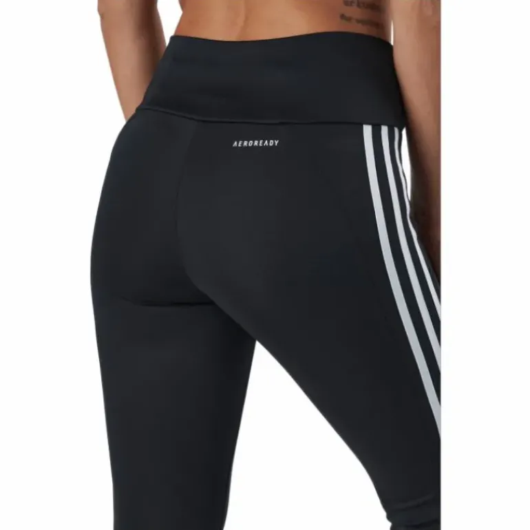 High Rise 3-Stripes 7/8 Tights Black / White