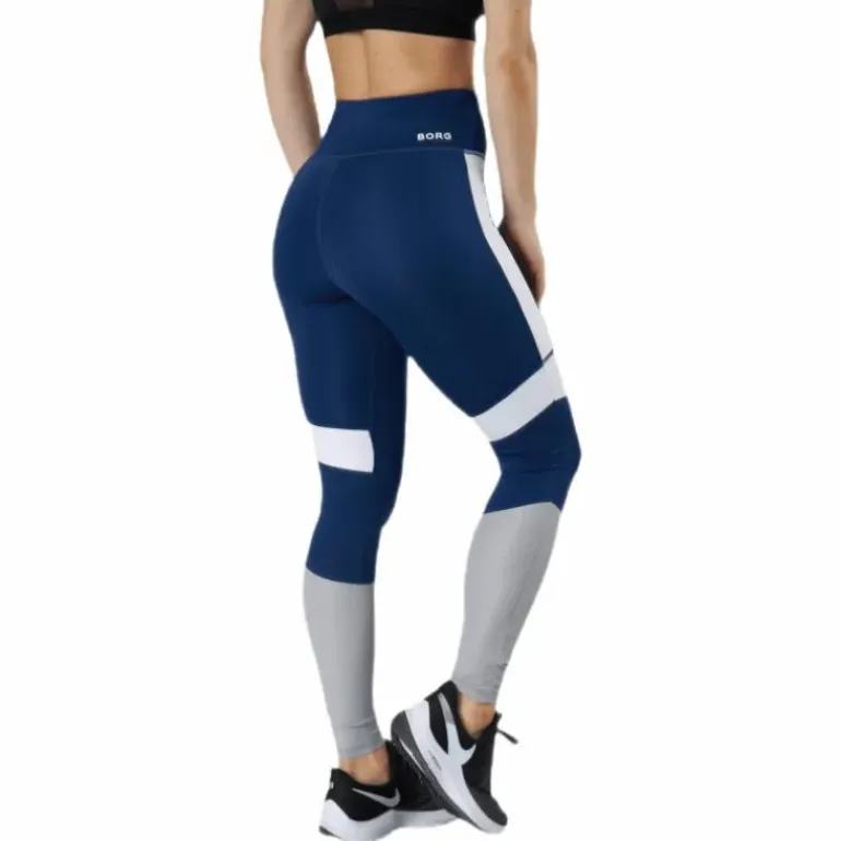 High Waist Block Tight Blue