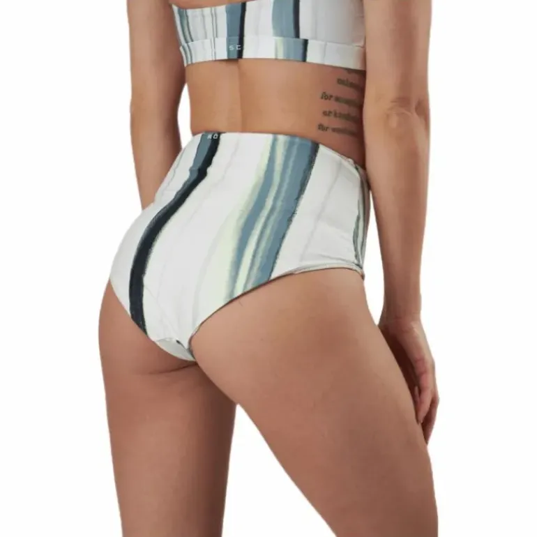 High Waist Brief White/Green