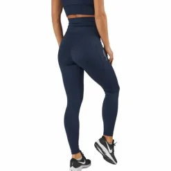 High Waist Tights - Side Pocke Dark Blue