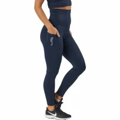 High Waist Tights - Side Pocke Dark Blue