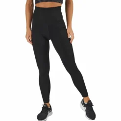 High Waist Tights - Side Pocke Black