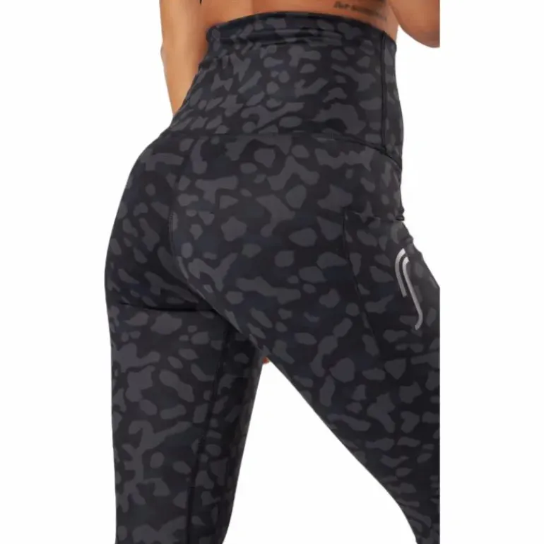 High Waist Tights - Side Pocke Leopard