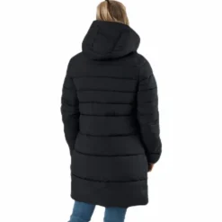 Hooded Polyfilled Jacket Black