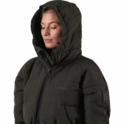 Hourglass Puffer Jacket Green