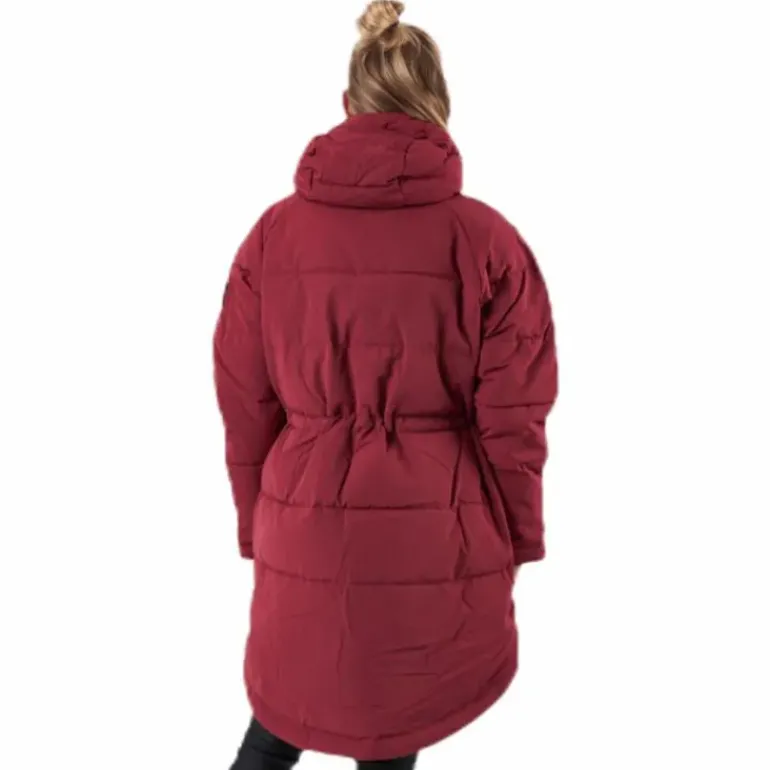 Hourglass Puffer Jacket Red