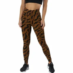 Iconic Printed 7/8 Tights Escape Brown