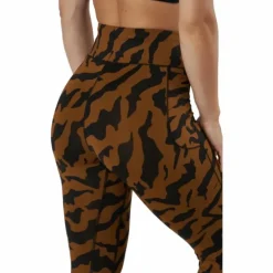 Iconic Printed 7/8 Tights Escape Brown