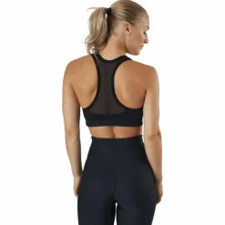 Iconic Wool Sports Bra Black Logo