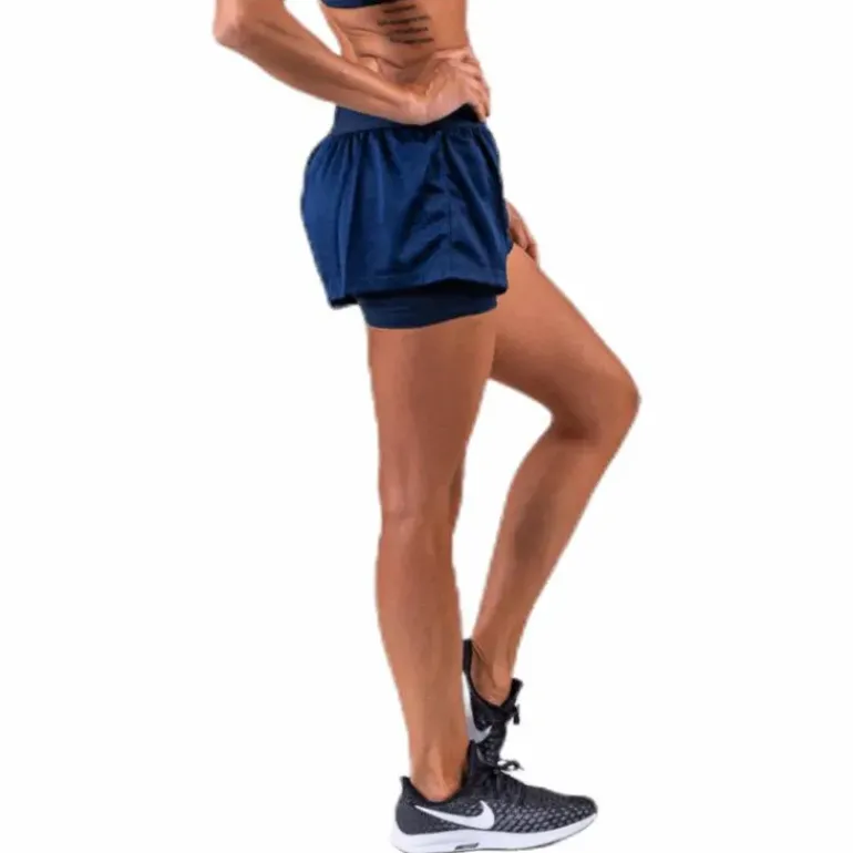 2-In-1 Woven Short 3" Blue