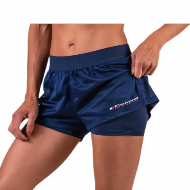 2-In-1 Woven Short 3" Blue