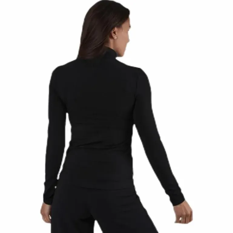 Irene Ls Rollneck Top Black