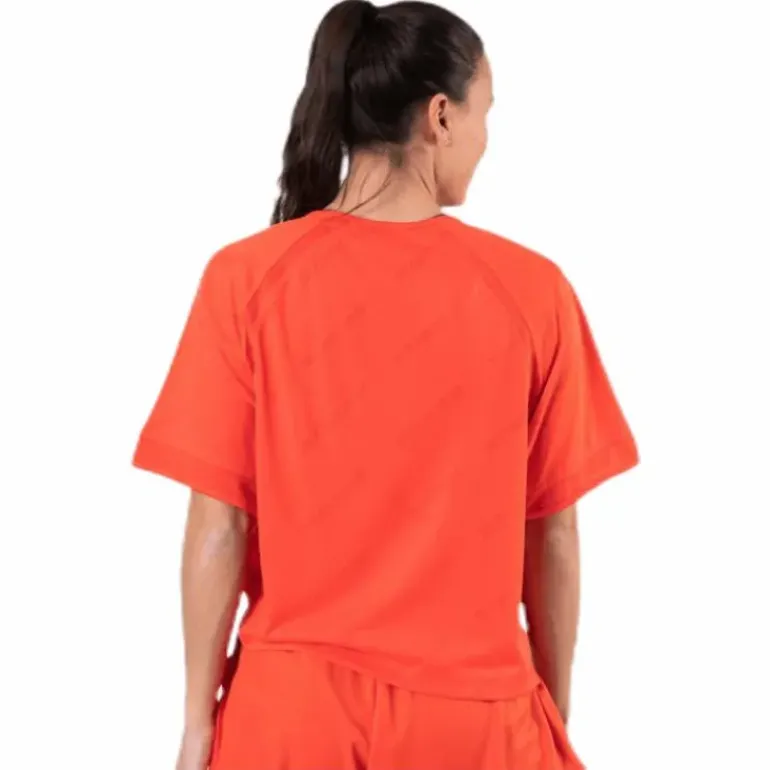 Jacquard Performance Boxy Top Orange