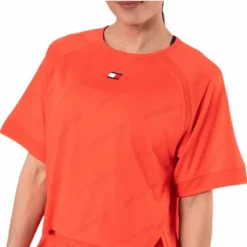 Jacquard Performance Boxy Top Orange