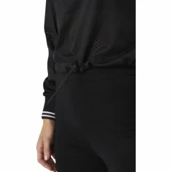 Jalina Cropped Sporty Mesh Shirt Black