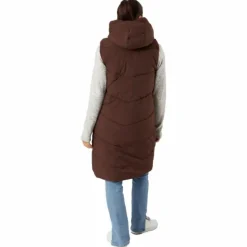 Jamilla Long Puffer Vest Chicory Coffee