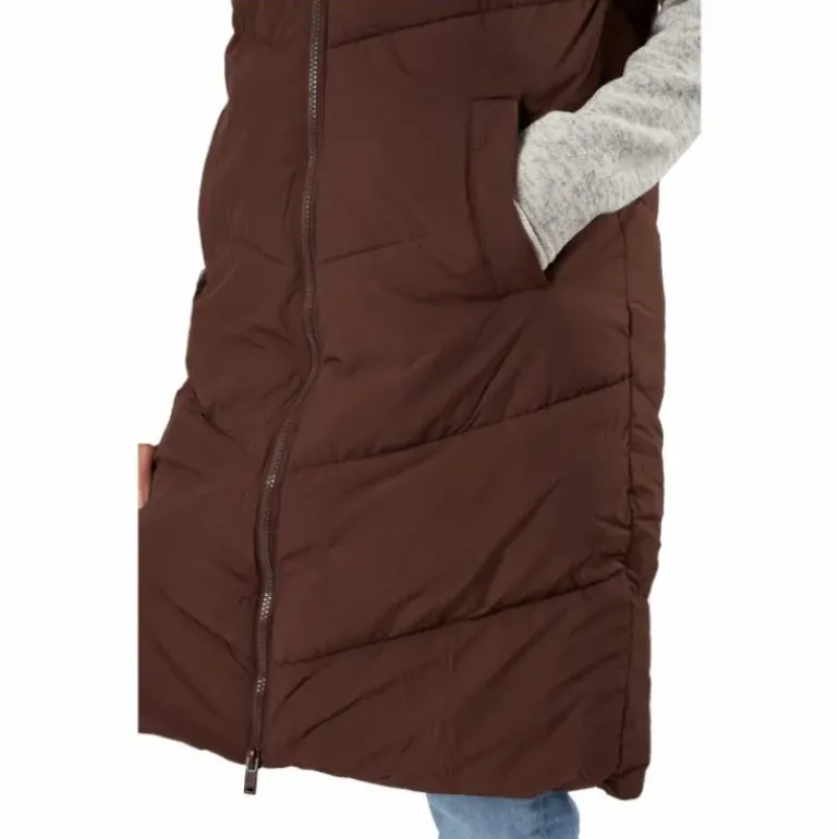 Jamilla Long Puffer Vest Chicory Coffee