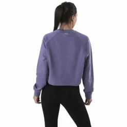 Jamina Cropped Crew Sweat Purple