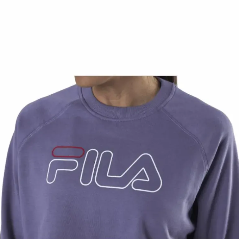 Jamina Cropped Crew Sweat Purple
