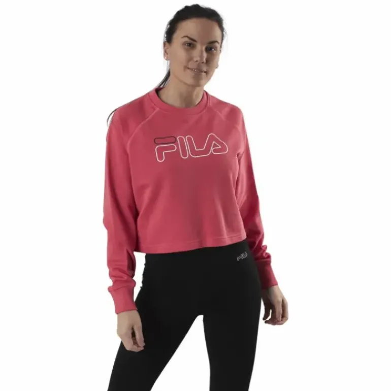 Jamina Cropped Crew Sweat Pink