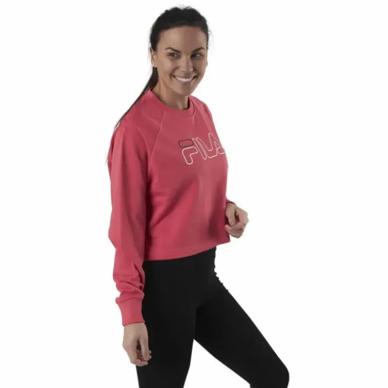 Jamina Cropped Crew Sweat Pink
